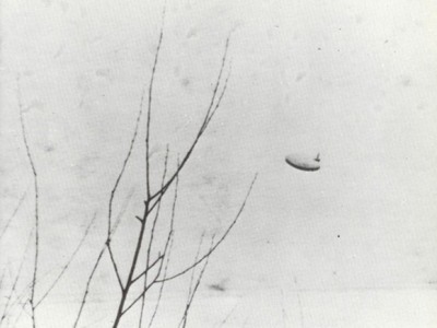 Os irmãos Dan e Grant Jaroslaw avistam e fotografam um disco voador.